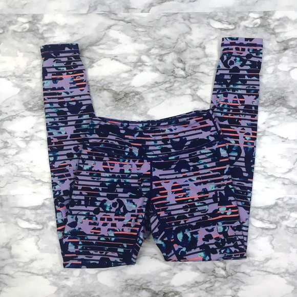 Zella Multicolor Striped Splatter Leggings XS - Picture 2 of 8